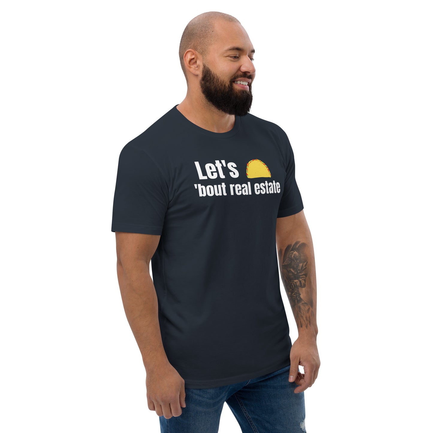 Short Sleeve T-shirt "Let's Taco 'bout real estate"