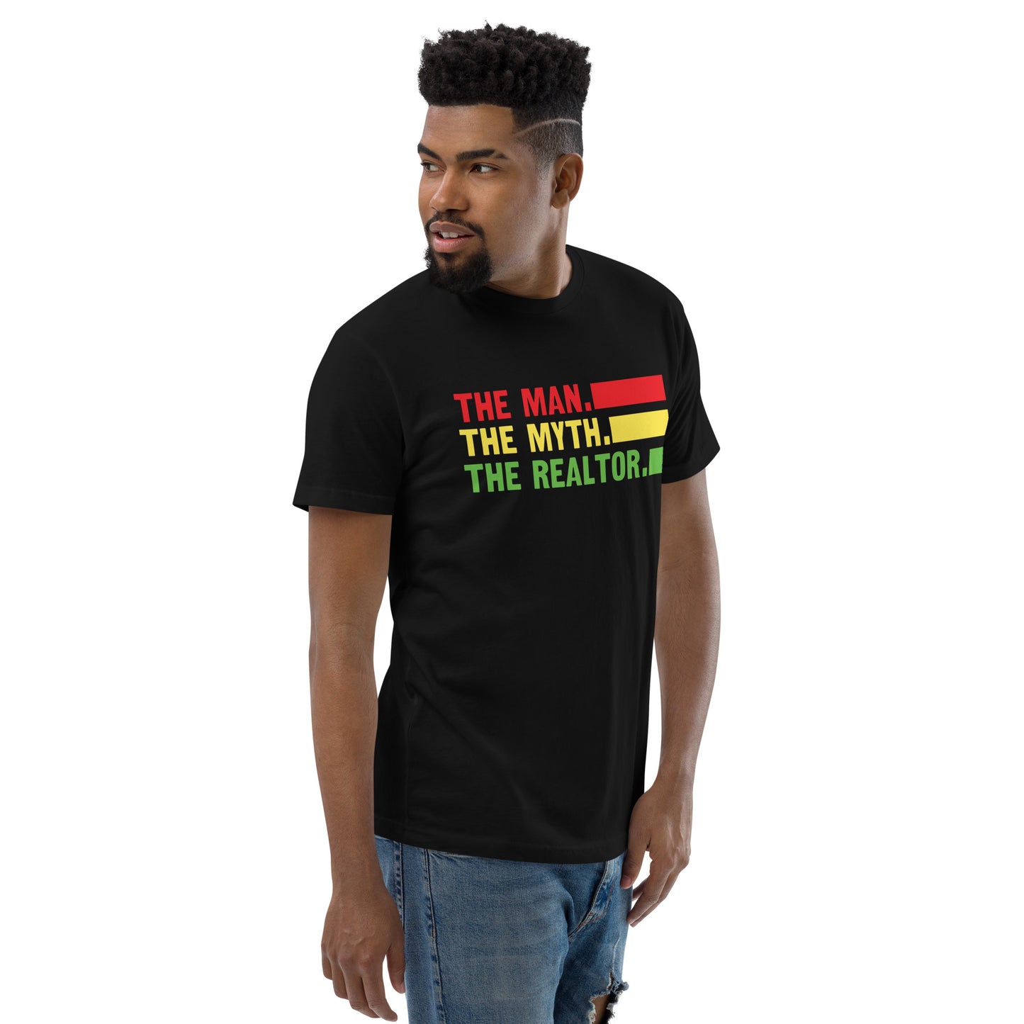 Men's Short Sleeve Fitted T-shirt "The Man. The Myth. The Realtor."