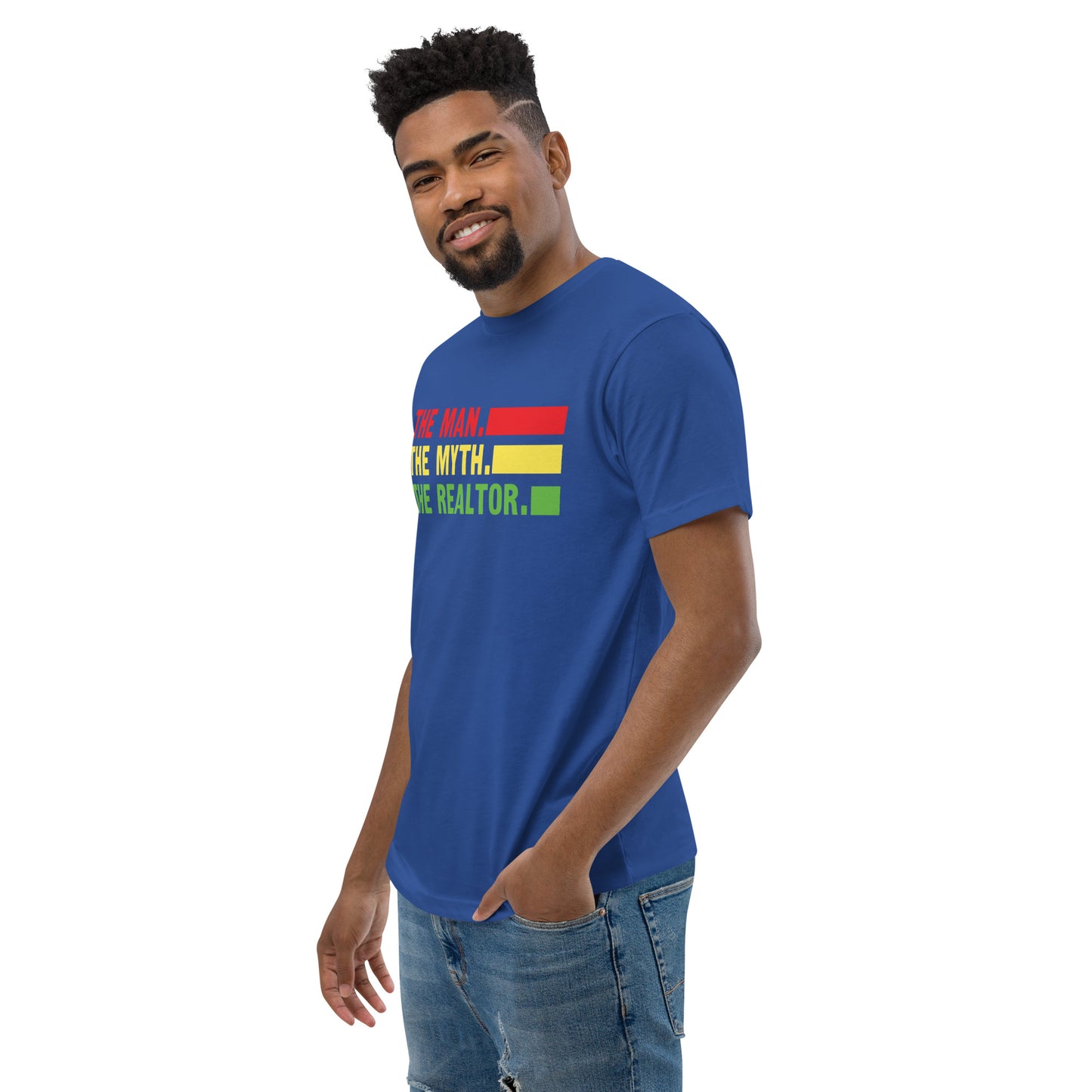 Men's Short Sleeve Fitted T-shirt "The Man. The Myth. The Realtor."