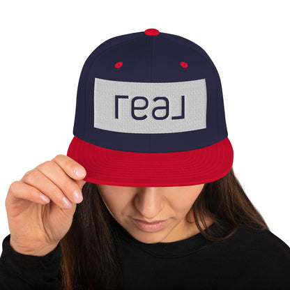 Snapback Hat - Embroidered "Real" logo