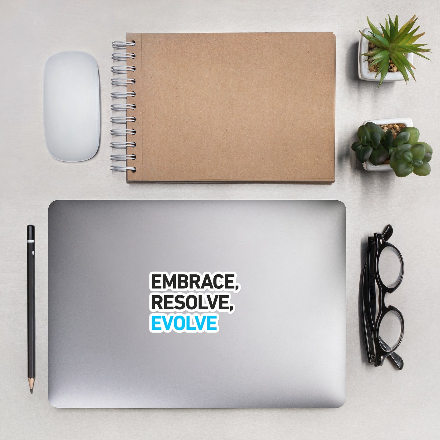 Bubble-free stickers - Embrace, Resolve, Evolve