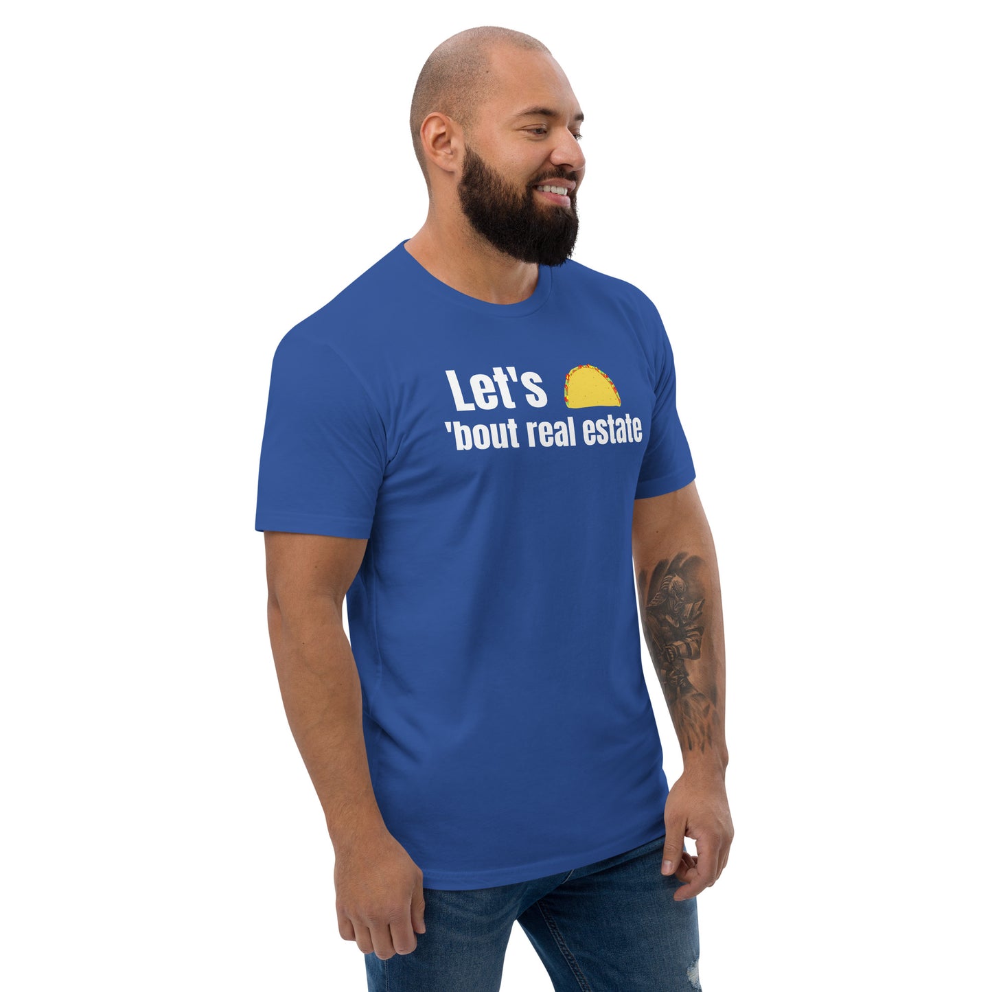 Short Sleeve T-shirt "Let's Taco 'bout real estate"