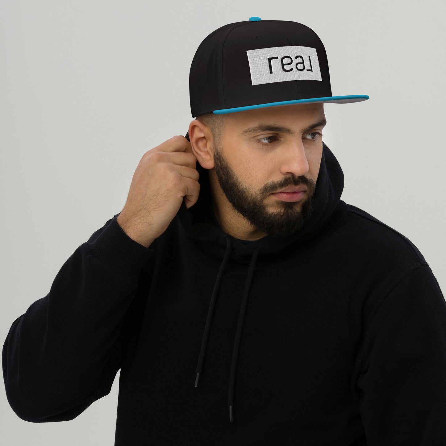 Embroidered Snapback Hat - Real logo