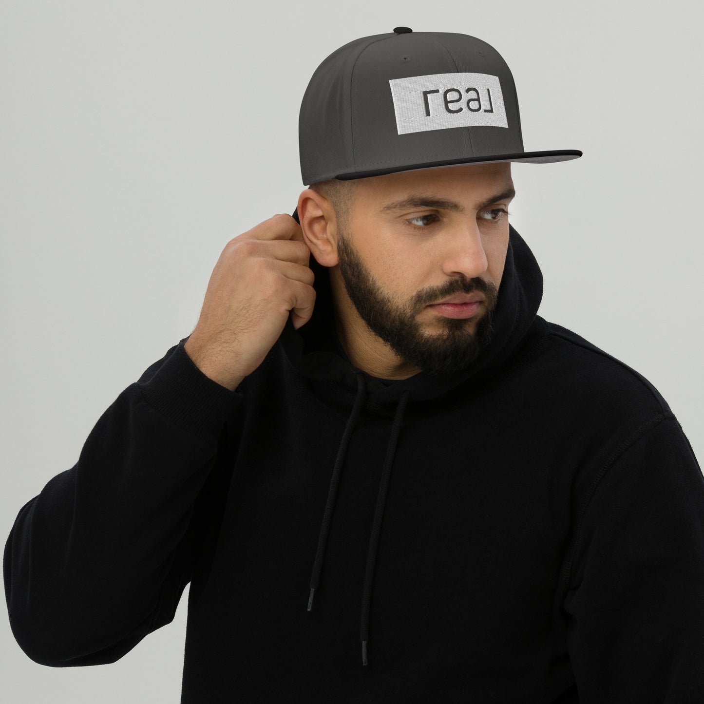 Embroidered Snapback Hat - Real logo