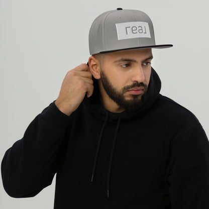 Embroidered Snapback Hat - Real logo