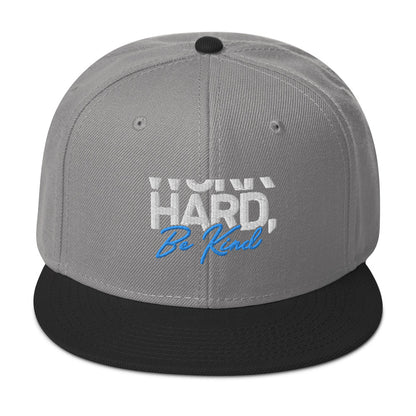 Snapback Hat - "Work Hard, Be Kind"