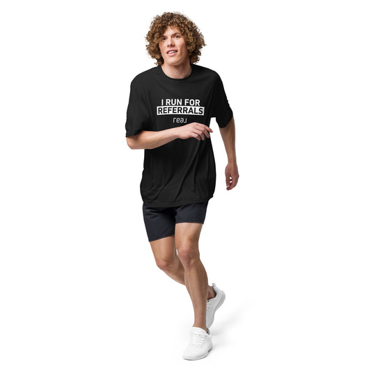 Unisex performance crew neck t-shirt - Run for Referrals