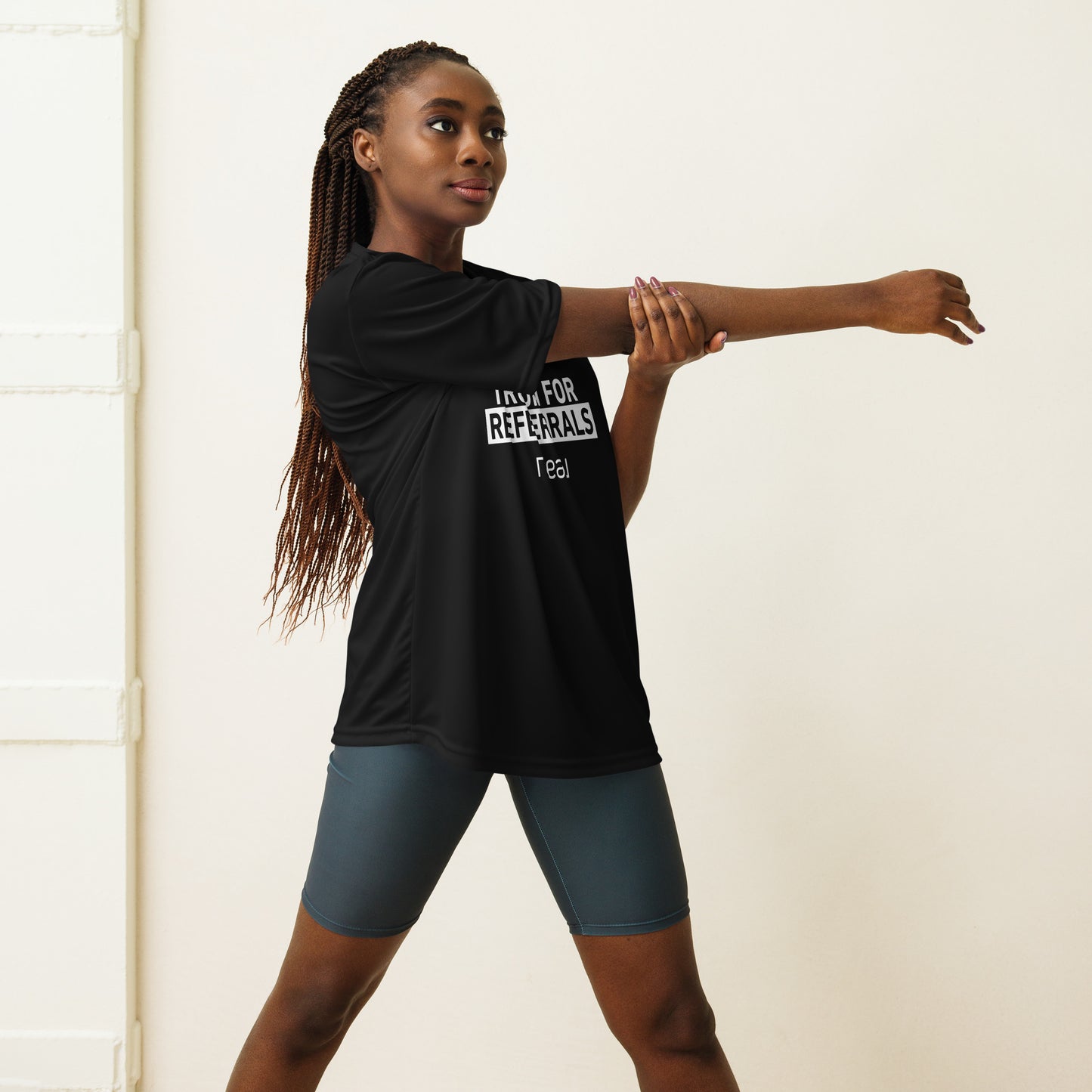 Unisex performance crew neck t-shirt - Run for Referrals