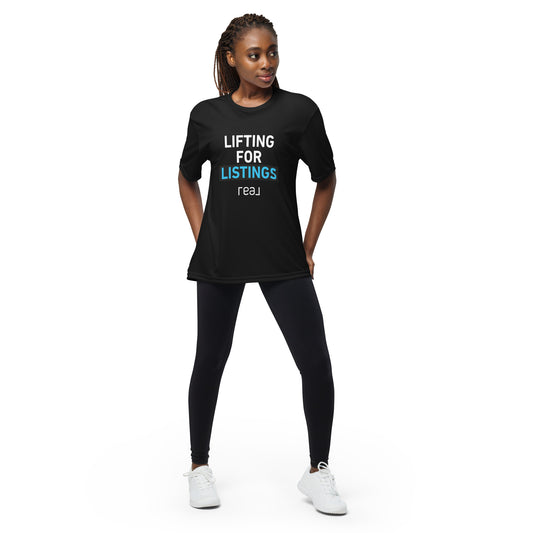 Unisex performance crew neck t-shirt - Lifting for Listings