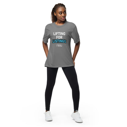 Unisex performance crew neck t-shirt - Lifting for Listings