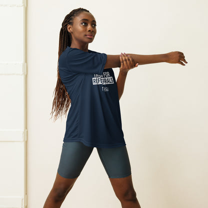 Unisex performance crew neck t-shirt - Run for Referrals