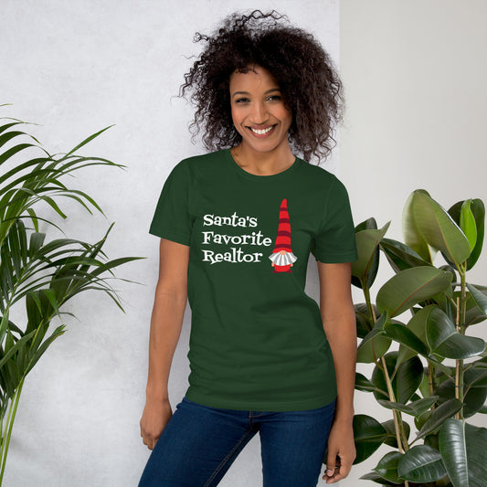 Unisex t-shirt "Santa's Favorite Realtor"