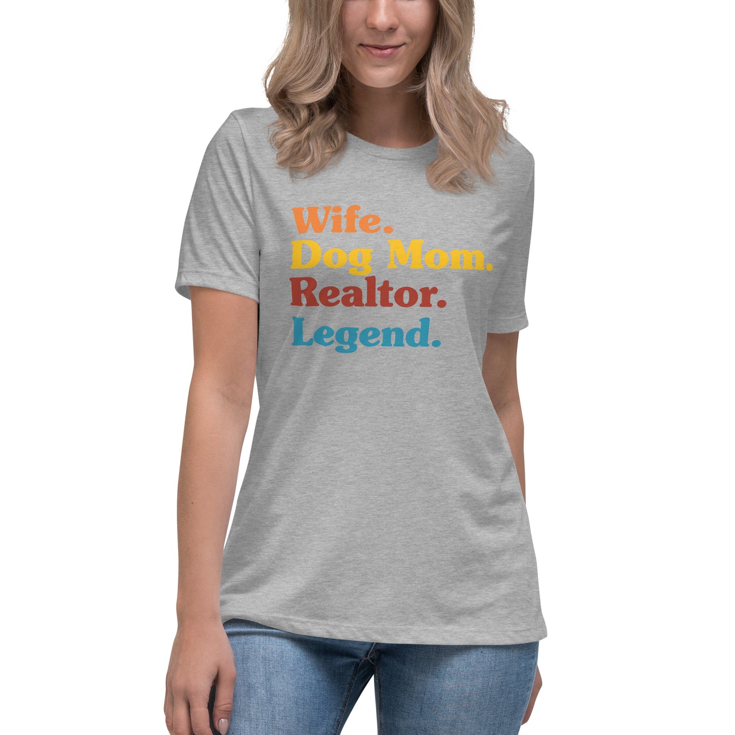 Women's Relaxed T-Shirt - "Dog Mom"