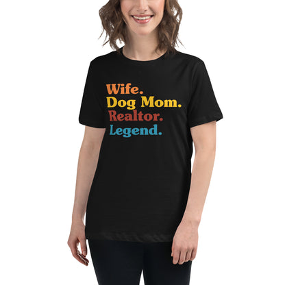 Women's Relaxed T-Shirt - "Dog Mom"