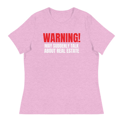 Women's Relaxed T-Shirt  - "WARNING!"