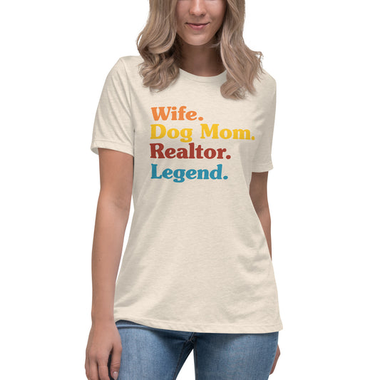 Women's Relaxed T-Shirt - "Dog Mom"