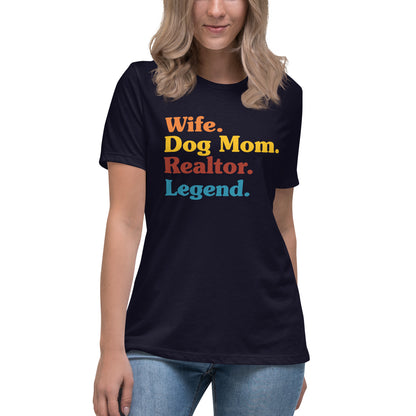 Women's Relaxed T-Shirt - "Dog Mom"