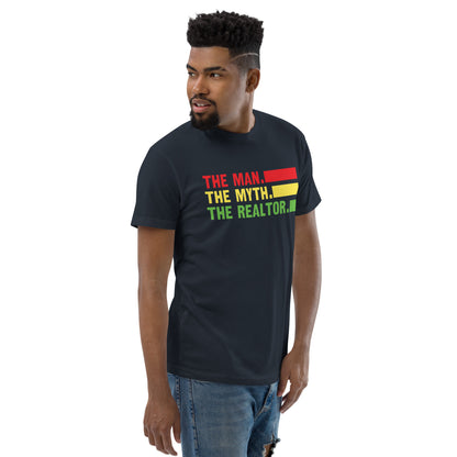 Men's Short Sleeve Fitted T-shirt "The Man. The Myth. The Realtor."