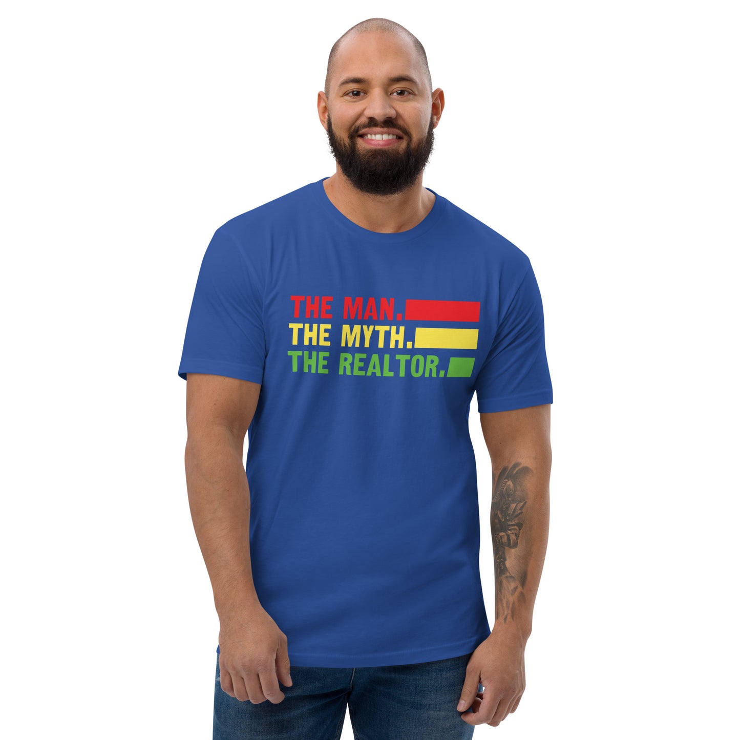 Men's Short Sleeve Fitted T-shirt "The Man. The Myth. The Realtor."